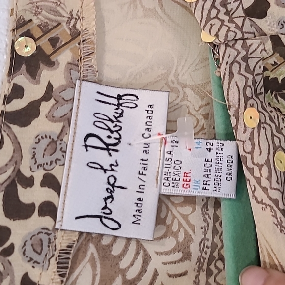 Vintage Joseph Ribkoff sheer shirt jacket large - Picture 2 of 9